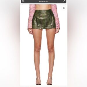 Kim Shui Croc Mini Skirt